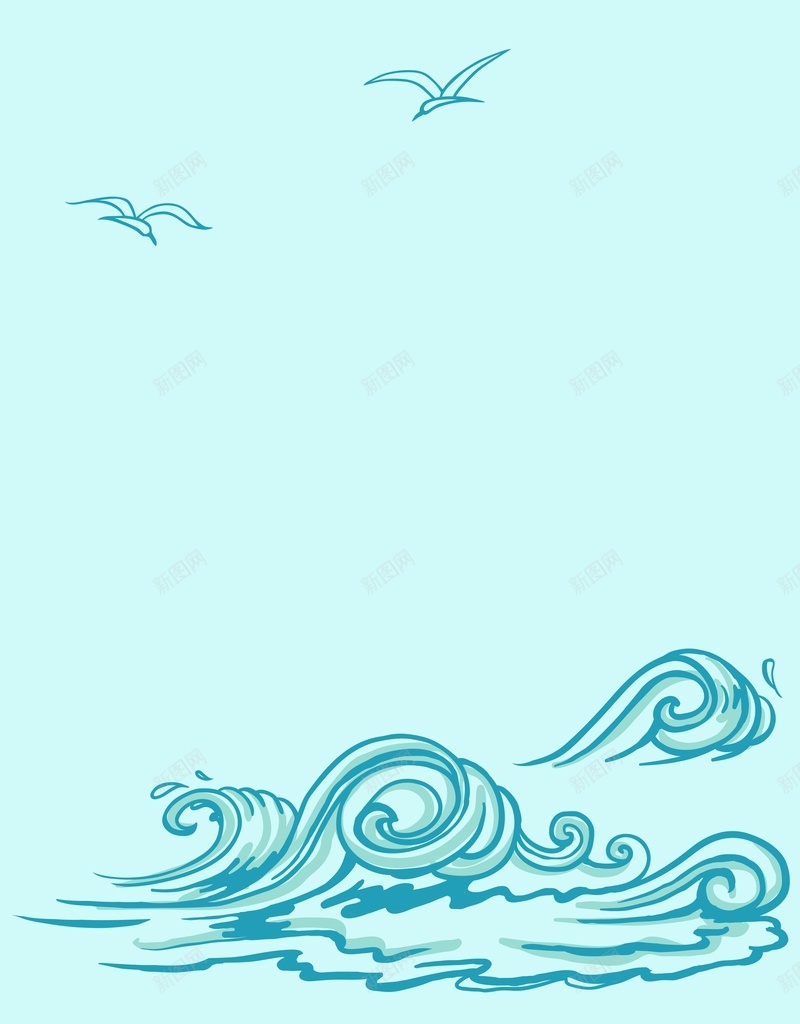 矢量手绘蓝色海洋海水纹海鸥背景jpg设计背景_88icon https://88icon.com 矢量 古风 文艺 手绘 蓝色 海洋 海水纹 海鸥 背景 中国风