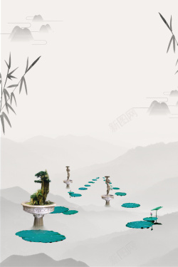 藏传佛教文化中国风创意禅意海报高清图片