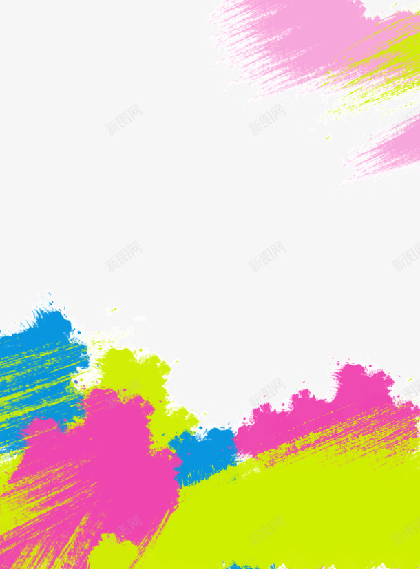 时尚炫彩不规则水彩画png免抠素材_88icon https://88icon.com 不规则 时尚 水彩画 炫彩