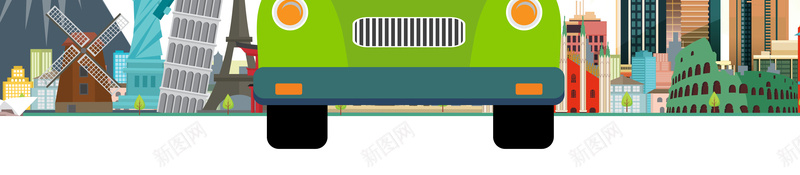 自驾游促销海报背景psd设计背景_88icon https://88icon.com 卡通 叶子 国庆出游 国庆去哪儿 天空 旅游 旅行社 汽车 秋季游 自驾游促销