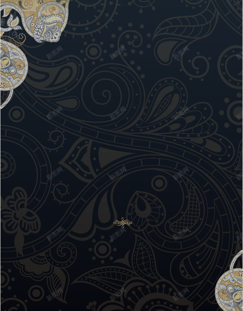 黑色花纹简约H5jpg设计背景_88icon https://88icon.com 黑色 花纹 底纹 复古 民族风 图案 商务 线条 简约 开心