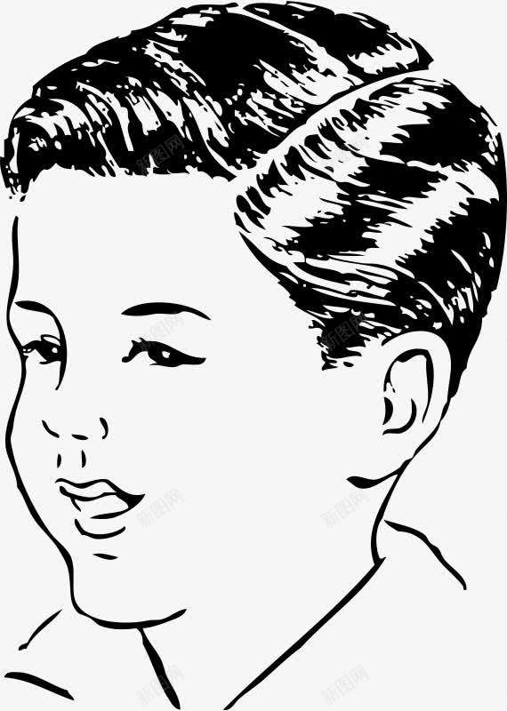 手绘的短发小男孩png免抠素材_88icon https://88icon.com 小男孩 男孩 短发 黑色头发