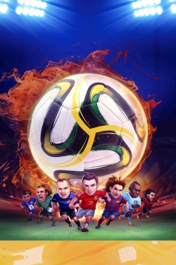 世界杯易拉宝热血世界杯国际足球比赛宣传海报高清图片