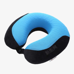 蓝黑色u型枕素材