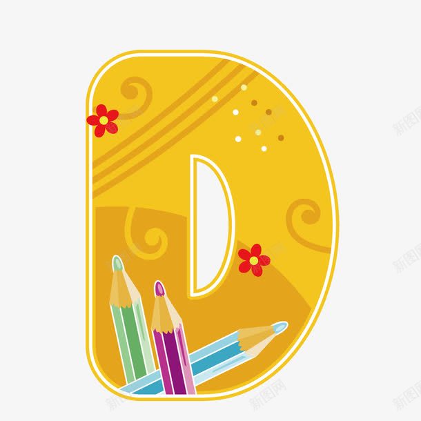 创意卡通装饰英文字母彩色字母Dpng免抠素材_88icon https://88icon.com 创意英文字母 字体设计 广告设计 彩色字母D 英文字母 装饰设计