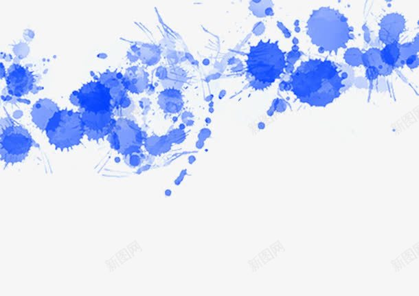 蓝色喷绘png免抠素材_88icon https://88icon.com ppt素材 墙体喷绘图 水墨 海报素材 蓝色