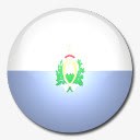 三圣马力诺国旗国圆形世界旗图标图标