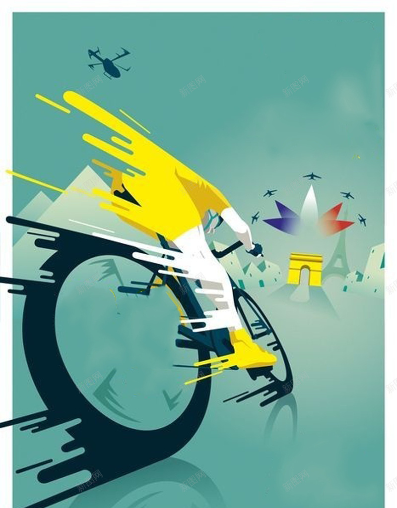 运动会宣传海报psd设计背景_88icon https://88icon.com 个性 巴黎 特色 盛典 表演 运动会 飞机 骑行