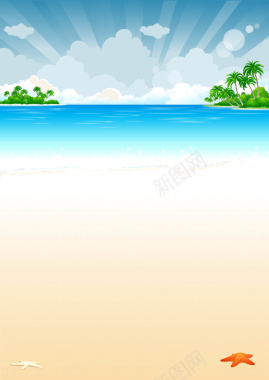 夏天海岛背景素材背景
