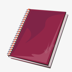 手绘紫色笔记本图样素材