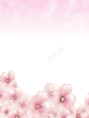 粉色清新花瓣背景背景