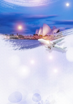 澳大利亚风光著名澳大利亚悉尼旅游海报高清图片