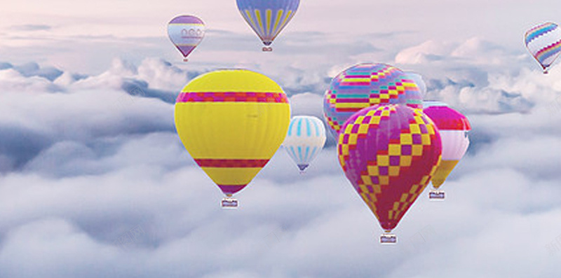 梦幻云海气球H5背景jpg设计背景_88icon https://88icon.com H5 云海 梦幻 浪漫 热气球 白云