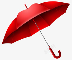 卡通雨伞漂亮的红色手绘雨伞高清图片
