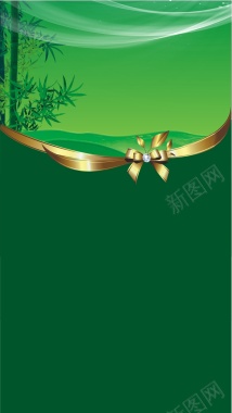 中国风竹子文化矢量H5背景素材背景