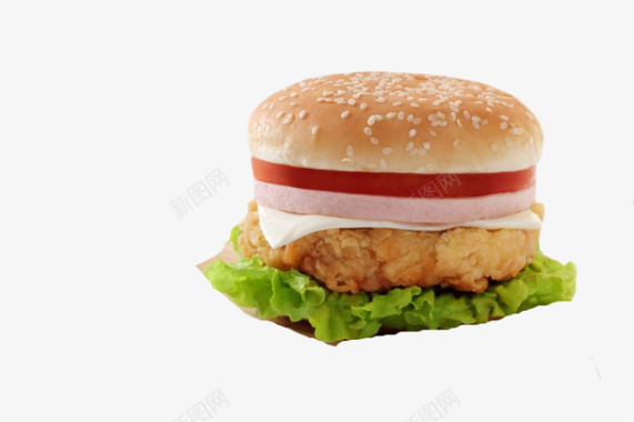 西式快餐鸡肉汉堡图标图标