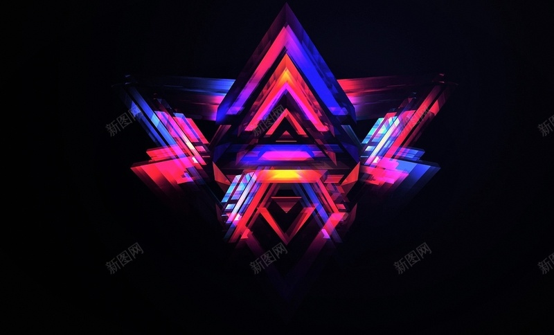 创意炫彩对称背景jpg设计背景_88icon https://88icon.com 几何 创意 对称 渐变 炫彩 蓝色 粉色 黑色 海报 背景
