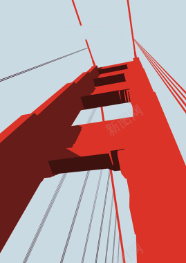 红色大桥背景背景