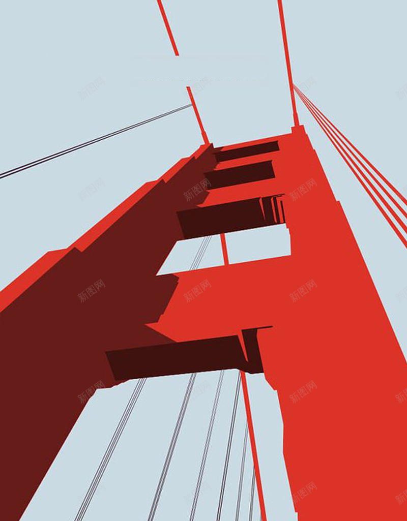 红色大桥背景psd设计背景_88icon https://88icon.com 大气 开心 桥 红色