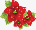 唯美照片红色花朵绿叶唯美装饰图标图标