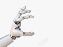白色机器人机器人科技感白色手手高清图片