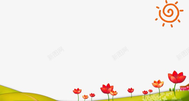 卡通春日花朵植物太阳png免抠素材_88icon https://88icon.com 卡通 太阳 春日 植物 花朵