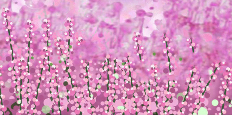 浪漫粉色花海H5背景jpg设计背景_88icon https://88icon.com H5 H5背景 h5 梦幻 泡泡 浪漫 渲染 粉色 花卉 花朵 花海