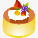 果奶水果奶油蛋糕图标图标