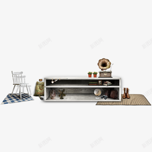 储物柜子psd免抠素材_88icon https://88icon.com 储物 家具 摆放 柜子