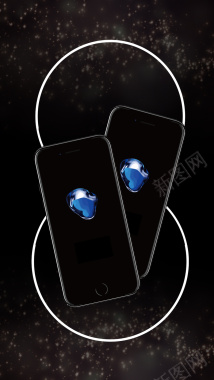 科技感苹果8手机预售PSD分层H5背景