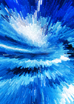 幻彩科技背景3D抽象深蓝柱状背景高清图片