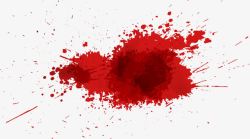 红色清新血迹效果元素素材