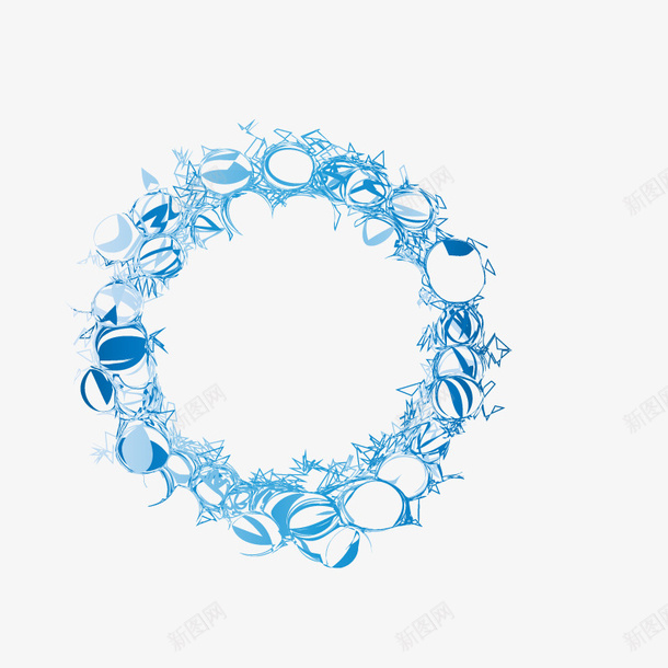 蓝色线性框架圆形矢量图ai免抠素材_88icon https://88icon.com 圆框 特色 线性 蓝色 矢量图
