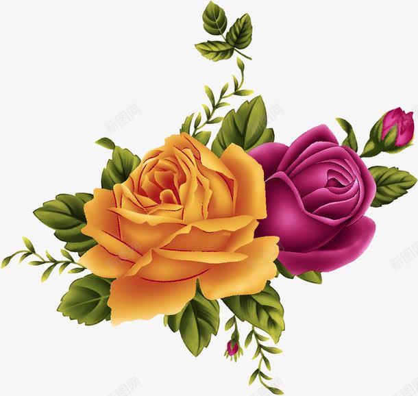 卡通植物花朵效果海报png免抠素材_88icon https://88icon.com 卡通 效果 植物 海报 花朵