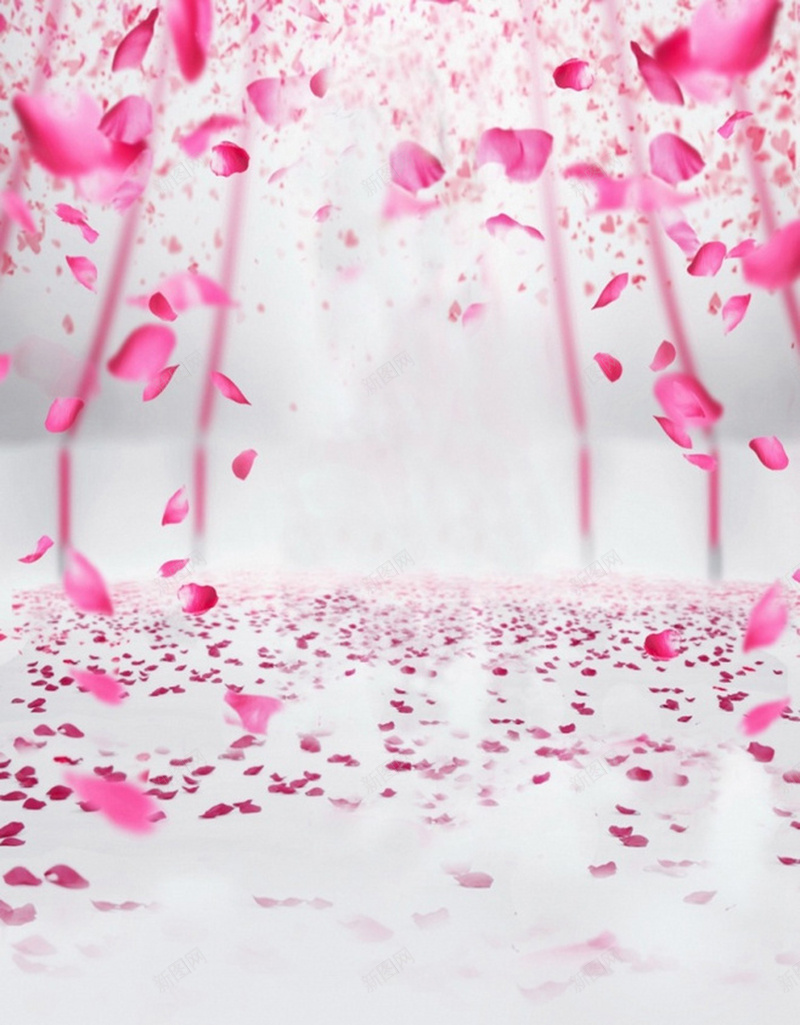 浪漫花瓣粉红色背景jpg设计背景_88icon https://88icon.com 散落 梦幻 浪漫 清新 粉红色 花瓣