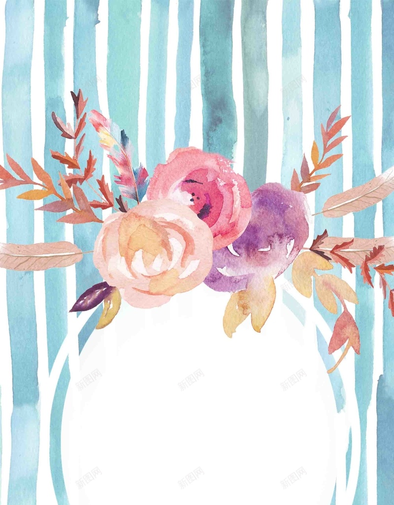 欧式婚礼庆典水彩蓝色鲜花请柬卡片海报背景psd设计背景_88icon https://88icon.com 卡片 婚礼 婚礼请柬 庆典 欧式 水彩 海报 背景 蓝色条纹 请柬 鲜花