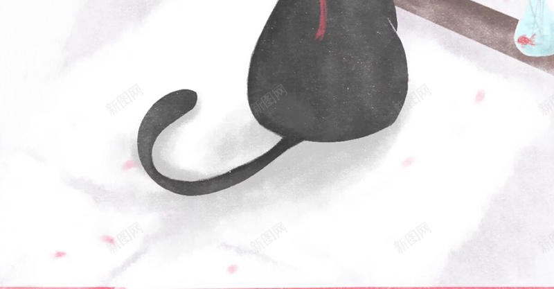 小黑猫简约插画背景jpg设计背景_88icon https://88icon.com 小黑猫 插画背景 枫叶 秋季 秋意 窗台背景 简约 粉色