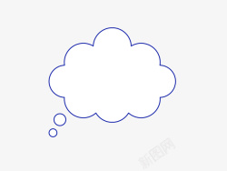 对话框卡通对话框会话气泡简约对话框云朵素材