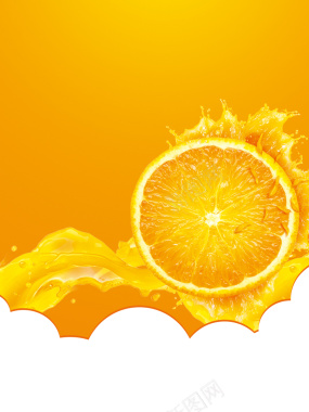 鲜甜脐橙水果海报背景背景