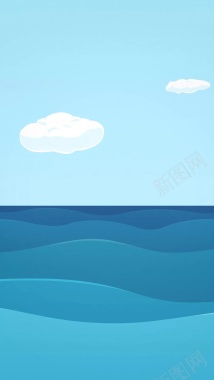 抽象海洋蓝色渐变H5背景背景