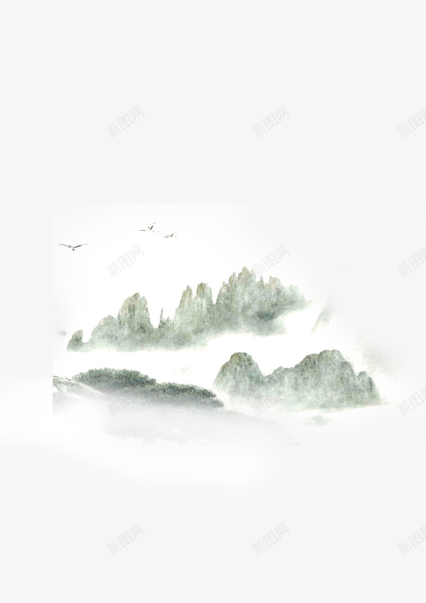 青山中国风古风png免抠素材_88icon https://88icon.com 中国风 古风 山 青山