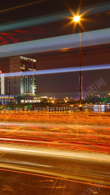 夜晚城市炫光H5背景素材背景