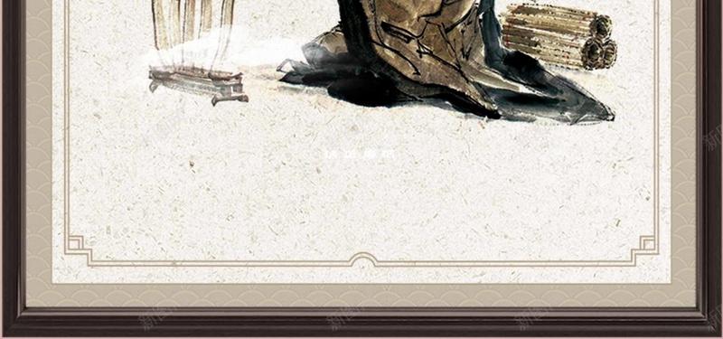 校园文化展板忠字海报背景模板psd设计背景_88icon https://88icon.com 校园文化 展板 海报背景模板 海报背景 水墨风 忠字 国画 古人 灯