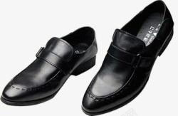 黑色舒适男鞋皮鞋素材