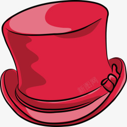 红色帽子装饰矢量图素材