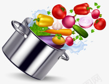 卡通锅子蔬菜矢量图ai免抠素材_88icon https://88icon.com 卡通锅子 蔬菜 矢量图