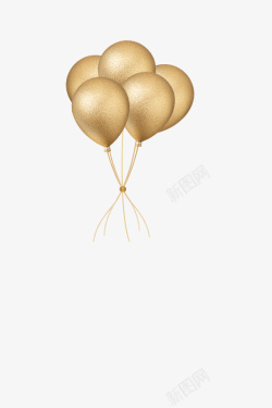 大束气球金色气球气球高清图片