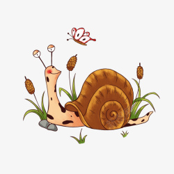 蜗牛素材可爱的小蜗牛高清图片