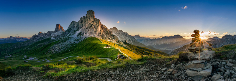 夕阳自然背景背景