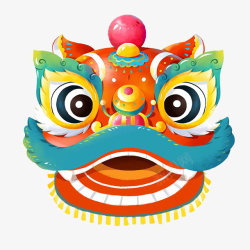 中国元素舞狮头像素材